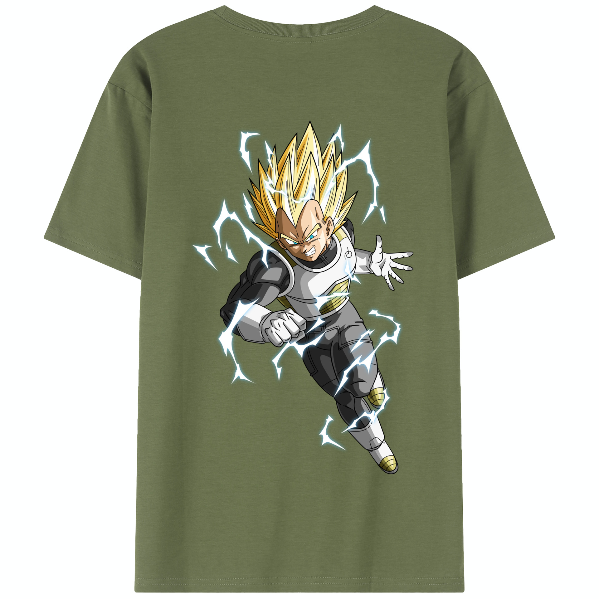 （画像用） ドラゴンボール ベジータ四世（Bejīta Yonsei）DRAGON BALL Vegeta IV 綿100％半袖Tシャツ（背面プリント）